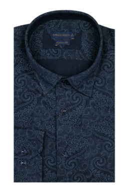 Фото рубашки Приталенный силуэт Рубашка ENRICO CERINI, цвет синий